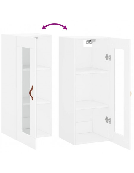 Mobile a Parete Bianco 34,5x34x90 cm