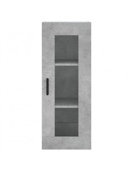 Mobile a Parete Grigio Cemento 34,5x34x90 cm