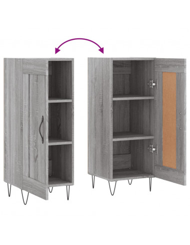 Credenza Grigio Sonoma 34,5x34x90 cm in Legno Multistrato