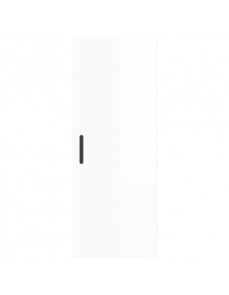 Mobile a Parete Bianco Lucido 34,5x34x90 cm