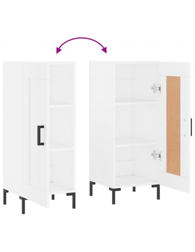 Credenza Bianca 34,5x34x90 cm in Legno Multistrato