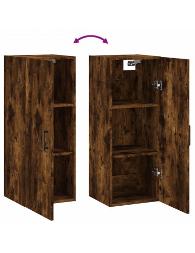 Mobile a Parete Rovere Fumo 34,5x34x90 cm