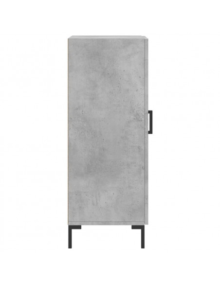 Credenza Grigio Cemento 34,5x34x90 cm in Legno Multistrato