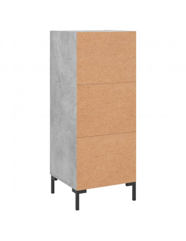 Credenza Grigio Cemento 34,5x34x90 cm in Legno Multistrato