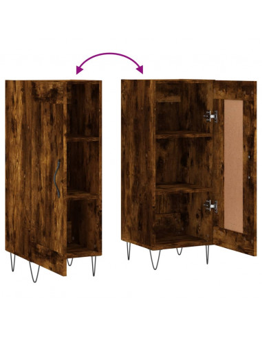 Credenza Rovere Fumo 34,5x34x90 cm in Legno Multistrato