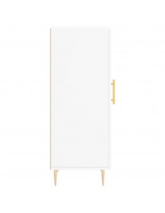Credenza Bianca 34,5x34x90 cm in Legno Multistrato 2