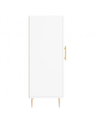 Credenza Bianca 34,5x34x90 cm in Legno Multistrato