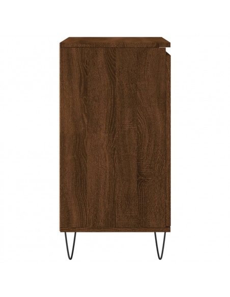Credenza Rovere Marrone 60x35x70 cm in Legno Multistrato