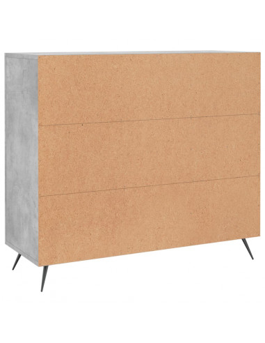 Credenza Grigio Cemento 90x34x80 cm in Legno Multistrato