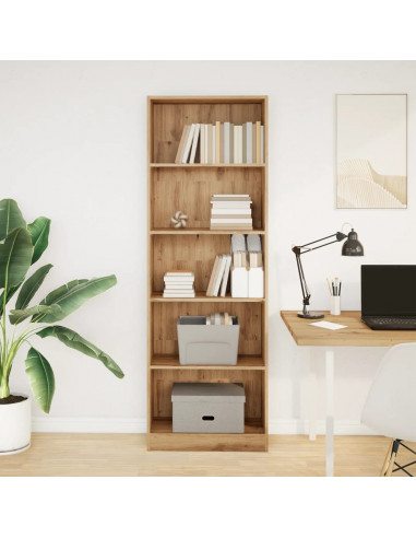 Libreria Rovere Artigianale 60x24x176 cm in Legno Multistrato