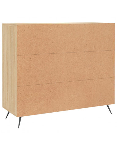 Credenza Rovere Sonoma 90x34x80 cm in Legno Multistrato