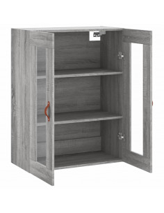 Mobile a Parete Grigio Sonoma 69,5x34x90 cm 2