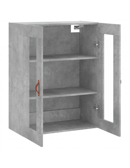 Mobile a Parete Grigio Cemento 69,5x34x90 cm