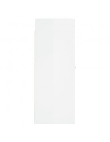 Mobile a Parete Bianco Lucido 69,5x34x90 cm