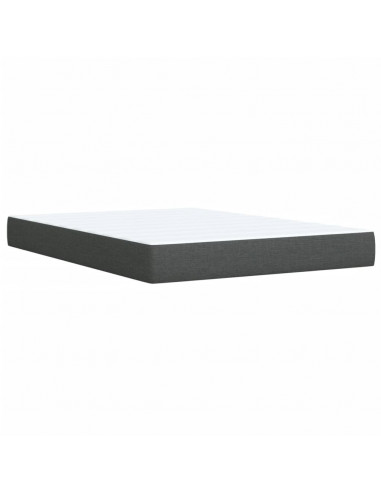 Giroletto a Molle con Materasso Grigio Scuro 140x200cm Tessuto