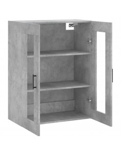 Mobile a Parete Grigio Cemento 69,5x34x90 cm 2