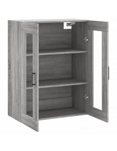 Mobile a Parete Grigio Sonoma 69,5x34x90 cm 2