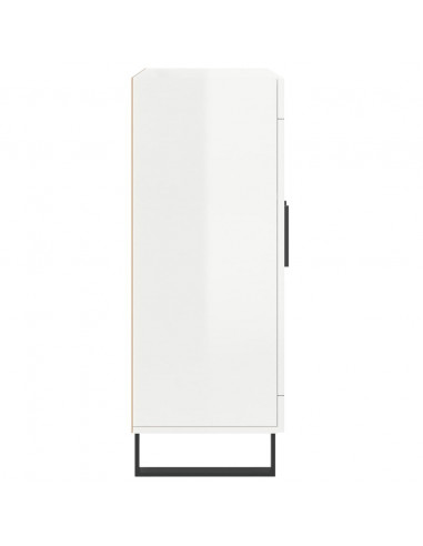 Credenza 69,5x34x90 cm in Legno Multistrato Bianco Lucido