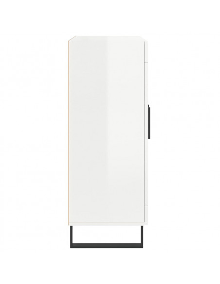 Credenza 69,5x34x90 cm in Legno Multistrato Bianco Lucido