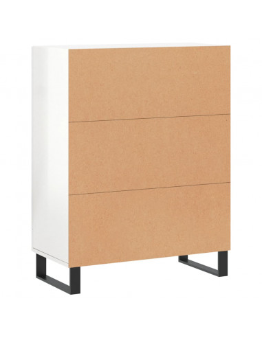 Credenza 69,5x34x90 cm in Legno Multistrato Bianco Lucido