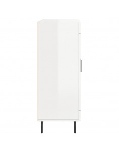 Credenza 69,5x34x90 cm in Legno Multistrato Bianco Lucido 2
