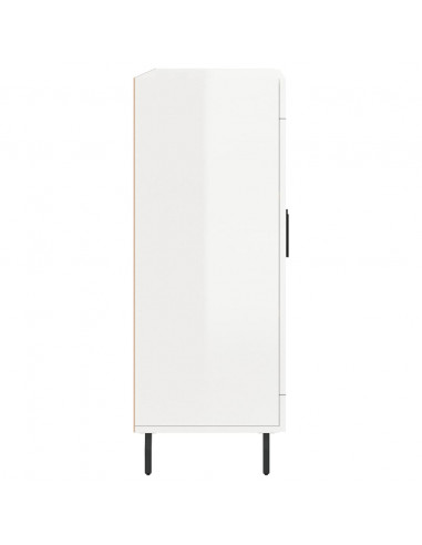 Credenza 69,5x34x90 cm in Legno Multistrato Bianco Lucido