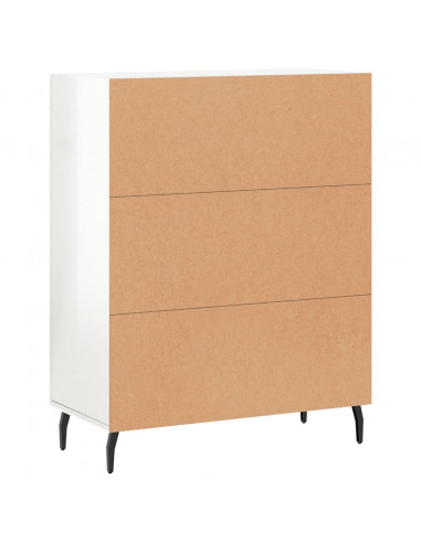 Credenza 69,5x34x90 cm in Legno Multistrato Bianco Lucido
