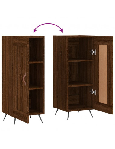 Credenza Rovere Marrone 34,5x34x90 cm in Legno Multistrato