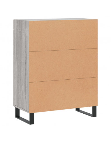 Credenza Grigio Sonoma 69,5x34x90 cm in Legno Multistrato