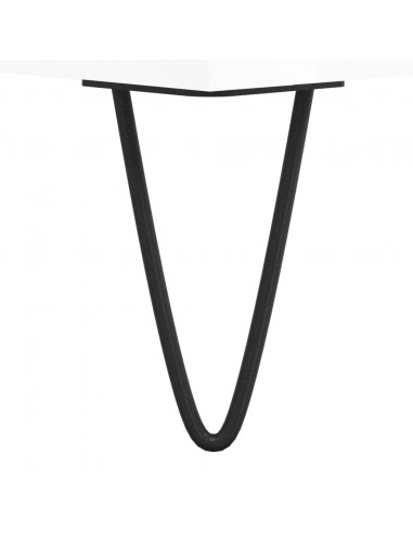 Credenze 2 pz Bianco Lucido in Legno Multistrato