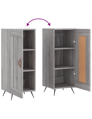 Credenza Grigio Sonoma 34,5x34x90 cm in Legno Multistrato