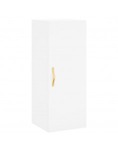 Credenza Bianca 34,5x34x180 cm in Legno Multistrato 2