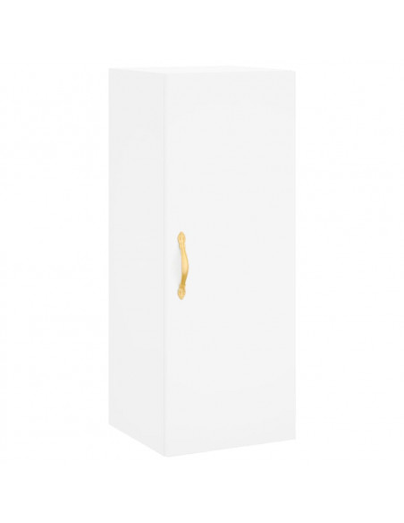 Credenza Bianca 34,5x34x180 cm in Legno Multistrato