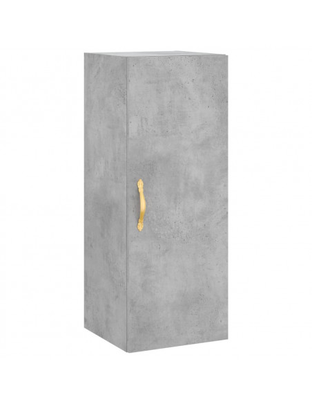 Credenza Grigio Cemento 34,5x34x180 cm in Legno Multistrato
