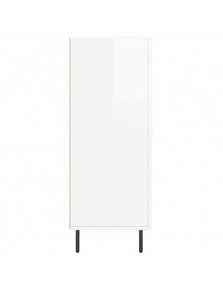 Credenza 69,5x34x90 cm in Legno Multistrato Bianco Lucido