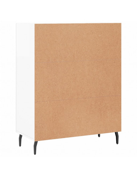 Credenza 69,5x34x90 cm in Legno Multistrato Bianco Lucido
