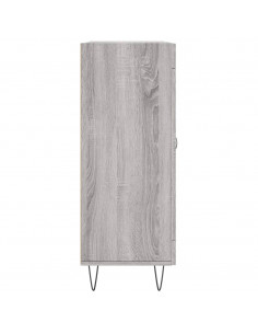 Credenza Grigio Sonoma 69,5x34x90 cm in Legno Multistrato 2