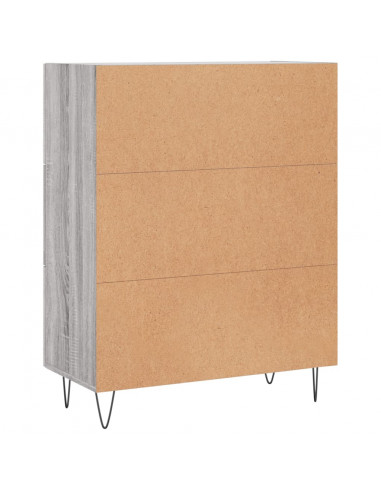 Credenza Grigio Sonoma 69,5x34x90 cm in Legno Multistrato