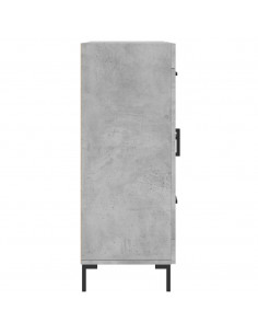 Credenza Grigio Cemento 69,5x34x90 cm in Legno Multistrato 2