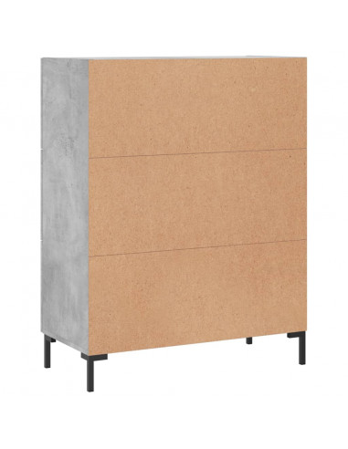 Credenza Grigio Cemento 69,5x34x90 cm in Legno Multistrato
