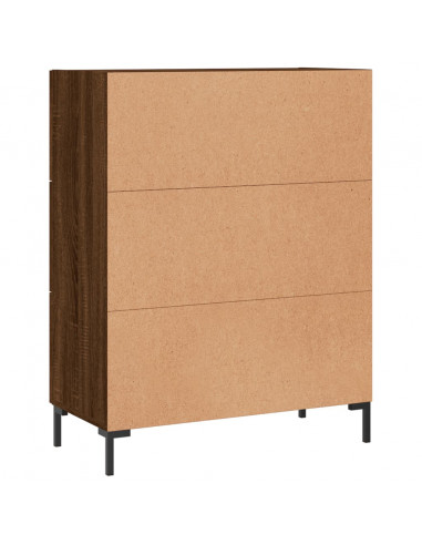 Credenza Rovere Marrone 69,5x34x90 cm in Legno Multistrato