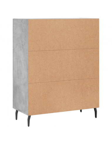 Credenza Grigio Cemento 69,5x34x90 cm in Legno Multistrato