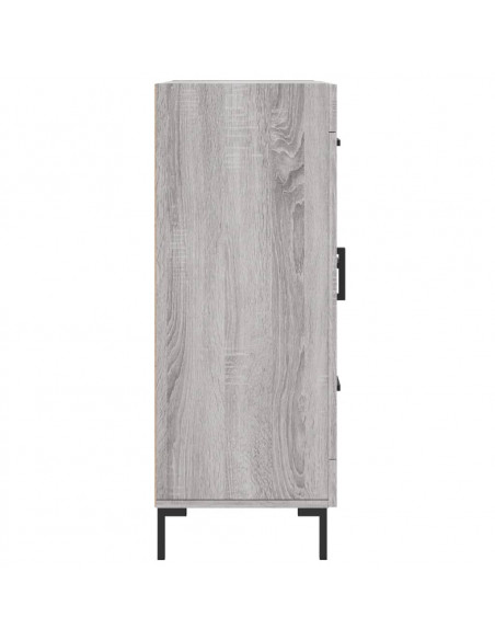 Credenza Grigio Sonoma 69,5x34x90 cm in Legno Multistrato