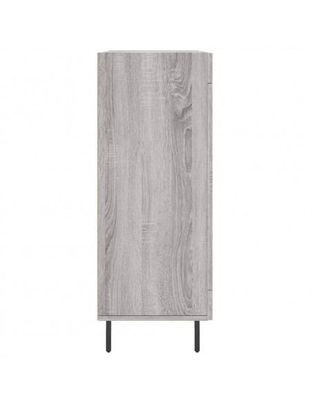 Credenza Grigio Sonoma 69,5x34x90 cm in Legno Multistrato