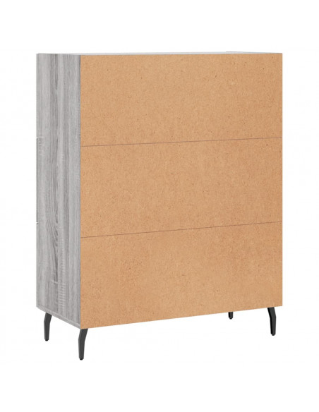 Credenza Grigio Sonoma 69,5x34x90 cm in Legno Multistrato