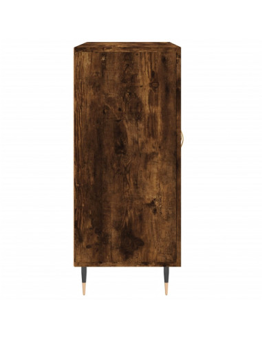 Credenza Rovere Fumo 90x34x80 cm in Legno Multistrato