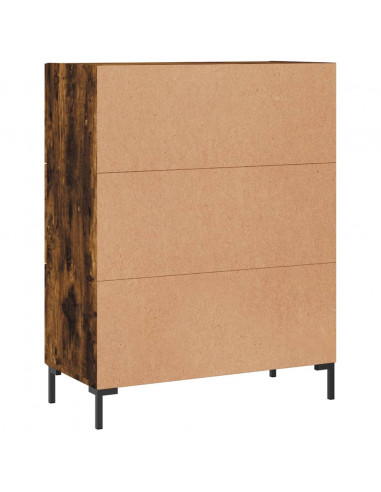 Credenza Rovere Fumo 69,5x34x90 cm in Legno Multistrato