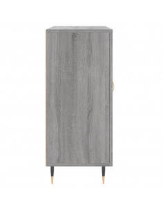 Credenza Grigio Sonoma 90x34x80 cm in Legno Multistrato 2