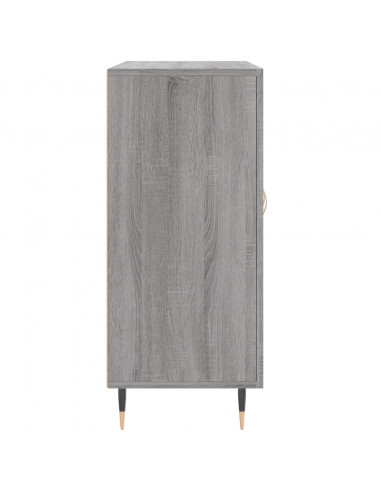 Credenza Grigio Sonoma 90x34x80 cm in Legno Multistrato