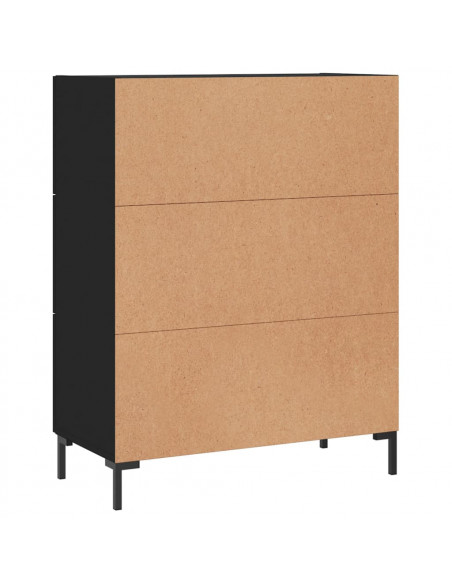 Credenza Nera 69,5x34x90 cm in Legno Multistrato